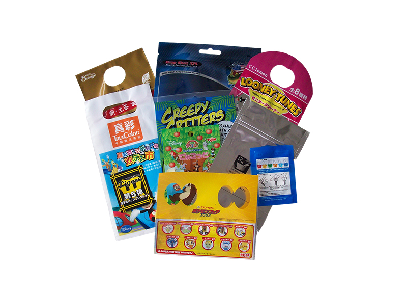 Packaging Bag samples for the punch machine